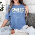 Smile Smiles Change The World Teacher T-Shirt Happy T-Shirt Women's Comfort Colors T-Shirt Blue Jean Smile Smiles Change The World Teacher T-Shirt Happy T-Shirt Women's Comfort Colors T-Shirt Blue Jean