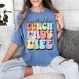 Soul Bleach Teacher Staff First Day Of School Last Hugs & High Fives Lunch Lady Vibes Blue Classic Fit Women's Comfort Colors T-Shirt Blue Jean Soul Bleach Teacher Staff First Day Of School Last Hugs & High Fives Lunch Lady Vibes Blue Classic Fit Women's Comfort Colors T-Shirt Blue Jean