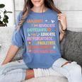 SPED Caffeinate Advocate Laminate Educate Teacher Facilitate For Men Women Women's Comfort Colors T-Shirt Blue Jean SPED Caffeinate Advocate Laminate Educate Teacher Facilitate For Men Women Women's Comfort Colors T-Shirt Blue Jean