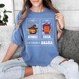 Sped Teacher Halloween First Spooky Then Data Sped Ed Team Women's Comfort Colors T-Shirt Blue Jean