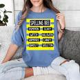 Spelling Bee Pun Halloween Costume For Teachers Women's Comfort Colors T-Shirt Blue Jean
