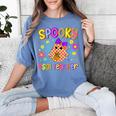 Spooky ESOL Teacher Halloween ESOL Teaching Coquette Women's Comfort Colors T-Shirt Blue Jean