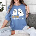 Spooky Inequalities Ghosts Halloween Math Teacher Women's Comfort Colors T-Shirt Blue Jean Spooky Inequalities Ghosts Halloween Math Teacher Women's Comfort Colors T-Shirt Blue Jean