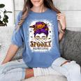 Spooky Paraprofessional Life Halloween Messy Bun Teacher For Men Women Women's Comfort Colors T-Shirt Blue Jean Spooky Paraprofessional Life Halloween Messy Bun Teacher For Men Women Women's Comfort Colors T-Shirt Blue Jean