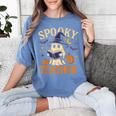 Spooky Teacher Halloween Cute Ghost Pumpkin Reading Women Women's Comfort Colors T-Shirt Blue Jean Spooky Teacher Halloween Cute Ghost Pumpkin Reading Women Women's Comfort Colors T-Shirt Blue Jean