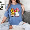 Student Teacher Coquette Bow Pencil Back To School First Day Women's Comfort Colors T-Shirt Blue Jean