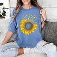 Sunflower Puzzle Pieces Autism Awareness For Mom Teacher For Women Women's Comfort Colors T-Shirt Blue Jean