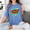 Superhero Teacher Retro Comic Teaching Superpower Women's Comfort Colors T-Shirt Blue Jean Superhero Teacher Retro Comic Teaching Superpower Women's Comfort Colors T-Shirt Blue Jean