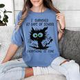 I Survived 67 Days Of School Teachers Students Humor Women's Comfort Colors T-Shirt Blue Jean
