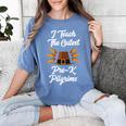 I Teach The Cutest Pre-K Pilgrims Thanksgiving Teacher Item Women's Comfort Colors T-Shirt Blue Jean