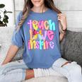 Teach Love Inspire Preppy Back To School Teacher Women Women's Comfort Colors T-Shirt Blue Jean Teach Love Inspire Preppy Back To School Teacher Women Women's Comfort Colors T-Shirt Blue Jean