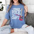 I Teach Rock Stars Music Teacher Guitar Player Women's Comfort Colors T-Shirt Blue Jean