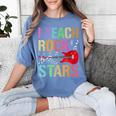 I Teach Rockstars Band Vibes Teacher Rocks My Music Teaching Women's Comfort Colors T-Shirt Blue Jean I Teach Rockstars Band Vibes Teacher Rocks My Music Teaching Women's Comfort Colors T-Shirt Blue Jean