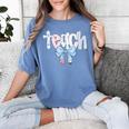 Teach Teacher Coquette Bow Pencil Back To School First Day Women's Comfort Colors T-Shirt Blue Jean Teach Teacher Coquette Bow Pencil Back To School First Day Women's Comfort Colors T-Shirt Blue Jean