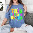 This Teacher 80s 90s Teachers's Day Glows Last Day Of School Women's Comfort Colors T-Shirt Blue Jean