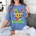 Teacher Back To School Color In Kindness Crayon Pencil Women's Comfort Colors T-Shirt Blue Jean