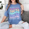 Teacher Dear Students Behind Me 1st Day Of School On Back Women's Comfort Colors T-Shirt Blue Jean Teacher Dear Students Behind Me 1st Day Of School On Back Women's Comfort Colors T-Shirt Blue Jean