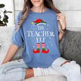 The Teacher Elf Christmas Family Matching Group Xmas Women's Comfort Colors T-Shirt Blue Jean The Teacher Elf Christmas Family Matching Group Xmas Women's Comfort Colors T-Shirt Blue Jean