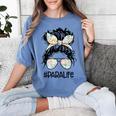 Teacher Para Life Tee Paraprofessional Cute Messy Bun Women's Comfort Colors T-Shirt Blue Jean