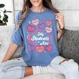 Teacher Positive Affirmations Candy Heart Valentine's Day Women's Comfort Colors T-Shirt Blue Jean
