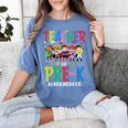 Teacher Of Pre K Superheroes Teacher New School Year Men Women Women's Comfort Colors T-Shirt Blue Jean