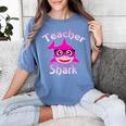 Teacher Shark Female Teacher Women's Comfort Colors T-Shirt Blue Jean Teacher Shark Female Teacher Women's Comfort Colors T-Shirt Blue Jean