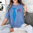 Teacher Tie & Pocket Protector Costume School Women's Comfort Colors T-Shirt Blue Jean Teacher Tie & Pocket Protector Costume School Women's Comfort Colors T-Shirt Blue Jean