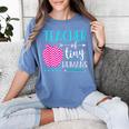 Teacher Of Tiny Humans Preschool Pre K Kindergarten Teacher Women's Comfort Colors T-Shirt Blue Jean