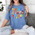 Teacher Of Tiny Superheroes Teach 100th Day Of School Women's Comfort Colors T-Shirt Blue Jean