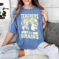 Teachers Love Brains Halloween Costume Boo Trick Teach Women's Comfort Colors T-Shirt Blue Jean Teachers Love Brains Halloween Costume Boo Trick Teach Women's Comfort Colors T-Shirt Blue Jean