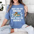 Teachers Red Ribbon Week Say No To Drugs Say Yes To Books Women's Comfort Colors T-Shirt Blue Jean Teachers Red Ribbon Week Say No To Drugs Say Yes To Books Women's Comfort Colors T-Shirt Blue Jean
