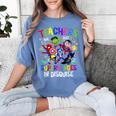 Teachers Are Superheroes Back To School Women's Comfort Colors T-Shirt Blue Jean