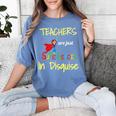 Teachers Are Superheroes First Day School T-Shirt Women's Comfort Colors T-Shirt Blue Jean Teachers Are Superheroes First Day School T-Shirt Women's Comfort Colors T-Shirt Blue Jean