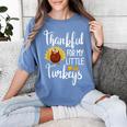 Teachers Thanksgiving Thankful For My Little Turkeys Women's Comfort Colors T-Shirt Blue Jean Teachers Thanksgiving Thankful For My Little Turkeys Women's Comfort Colors T-Shirt Blue Jean