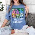Teaching My Little Gnomies With Gnome For Teacher Women Women's Comfort Colors T-Shirt Blue Jean