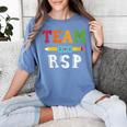 Team RSP RSP Teacher Kindergarten Teacher Women's Comfort Colors T-Shirt Blue Jean