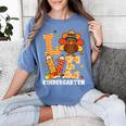 Thanksgiving Love Kindergarten Teacher Turkey Autumn Fall Women's Comfort Colors T-Shirt Blue Jean Thanksgiving Love Kindergarten Teacher Turkey Autumn Fall Women's Comfort Colors T-Shirt Blue Jean