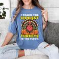 Thanksgiving I Teach Coolest Turkeys Teacher Fall Women Men Women's Comfort Colors T-Shirt Blue Jean