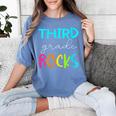 Third Grade Rocks Shirt Team 3rd Grade Teacher Women's Comfort Colors T-Shirt Blue Jean