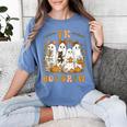 TK Boo Crew Preppy Halloween Floral Ghost TK Teacher Team TK Women's Comfort Colors T-Shirt Blue Jean TK Boo Crew Preppy Halloween Floral Ghost TK Teacher Team TK Women's Comfort Colors T-Shirt Blue Jean