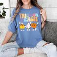 Trick Or Teach Cute Halloween Teacher Women's Comfort Colors T-Shirt Blue Jean Trick Or Teach Cute Halloween Teacher Women's Comfort Colors T-Shirt Blue Jean