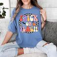 Trick Or Teach Retro Groovy Halloween Teacher Women's Comfort Colors T-Shirt Blue Jean Trick Or Teach Retro Groovy Halloween Teacher Women's Comfort Colors T-Shirt Blue Jean