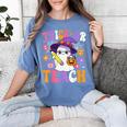 Trick Or Teach Teacher Ghost Teaching Fun Halloween Teacher Women's Comfort Colors T-Shirt Blue Jean