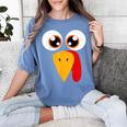 Turkey Face Halloween Costume Thanksgiving Teacher Nurse Women's Comfort Colors T-Shirt Blue Jean Turkey Face Halloween Costume Thanksgiving Teacher Nurse Women's Comfort Colors T-Shirt Blue Jean