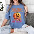 Will Trade Students For Candy Teacher Cute Halloween Pumpkin Women's Comfort Colors T-Shirt Blue Jean Will Trade Students For Candy Teacher Cute Halloween Pumpkin Women's Comfort Colors T-Shirt Blue Jean