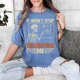 I Won't Stop Haunting Me Skeleton 6 7 Meme Teachers Women's Comfort Colors T-Shirt Blue Jean