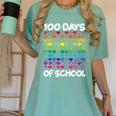 100 Days Of School Heart Love Teacher Or Student 100th Day Women's Comfort Colors T-Shirt Chalky Mint