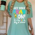 100th Day Of School Get Your Cray On Teacher Women's Comfort Colors T-Shirt Chalky Mint