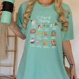 12 Day Of History Teacher Christmas Social Studies Student Women's Comfort Colors T-Shirt Chalky Mint
