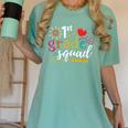1st First Grade Squad Student Teacher Back To School Women's Comfort Colors T-Shirt Chalky Mint 1st First Grade Squad Student Teacher Back To School Women's Comfort Colors T-Shirt Chalky Mint